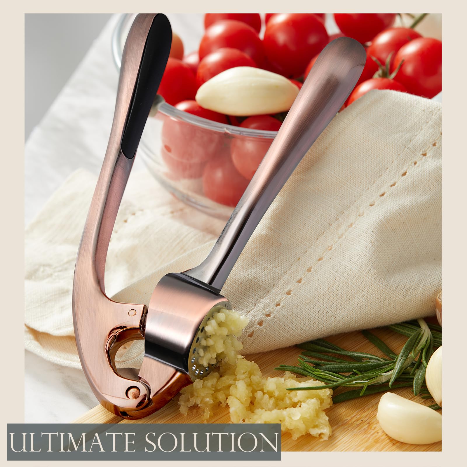 Premium Garlic Press, Professional Garlic Mincer, Easy To Squeeze And Clean, Rust Proof & Dishwasher Safe, Efficient Ginger Crus